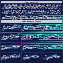 Laden Sie das Bild in den Galerie-Viewer, Custom Navy Blue-Aqua 3D Esports Performance T-Shirt