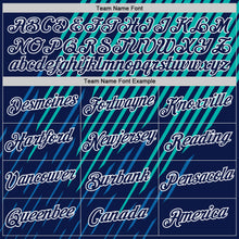 Laden Sie das Bild in den Galerie-Viewer, Custom Navy Blue-Aqua 3D Esports Performance T-Shirt