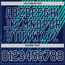 Laden Sie das Bild in den Galerie-Viewer, Custom Navy Blue-Aqua 3D Esports Performance T-Shirt