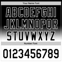 Load image into Gallery viewer, Custom Black White 3D Pattern Design Father's Day Fade Authentic Baseball Jersey