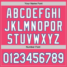 Charger l'image dans la galerie, Custom Neon Pink White-Blue 3D Pattern Design Father's Day Family Love Authentic Baseball Jersey