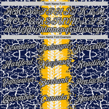 Laden Sie das Bild in den Galerie-Viewer, Custom Navy Light Gray Gold-Black 3D Esports Performance T-Shirt