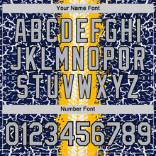 Laden Sie das Bild in den Galerie-Viewer, Custom Navy Light Gray Gold-Black 3D Esports Performance T-Shirt