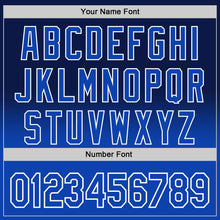 Laden Sie das Bild in den Galerie-Viewer, Custom Navy Thunder Blue-White 3D Pattern Design Father's Day Family Love Fade Authentic Baseball Jersey