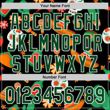 Laden Sie das Bild in den Galerie-Viewer, Custom Black Green-White 3D Mexican Festival Sombrero And Skull Cinco de Mayo Authentic Baseball Jersey