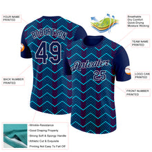 Laden Sie das Bild in den Galerie-Viewer, Custom Navy Ice Blue-Red 3D Esports Performance T-Shirt