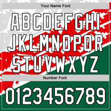 Laden Sie das Bild in den Galerie-Viewer, Custom White Red Kelly Green-Black 3D Mexico Authentic Baseball Jersey