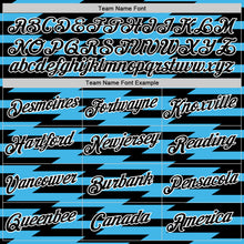 Laden Sie das Bild in den Galerie-Viewer, Custom Black Sky Blue-White 3D Esports Performance T-Shirt