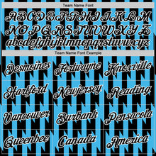 Laden Sie das Bild in den Galerie-Viewer, Custom Black Sky Blue-White 3D Esports Performance T-Shirt