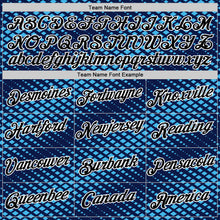 Laden Sie das Bild in den Galerie-Viewer, Custom Navy Black-Sky Blue 3D Esports Performance T-Shirt