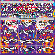Laden Sie das Bild in den Galerie-Viewer, Custom Purple White-Black 3D Mexican Festival Flower Skull With Sombrero Cinco de Mayo Authentic Baseball Jersey
