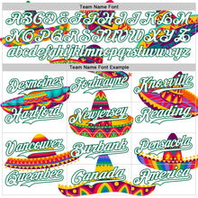 Laden Sie das Bild in den Galerie-Viewer, Custom White Kelly Green 3D Mexican Festival Sombrero Cinco de Mayo Authentic Baseball Jersey