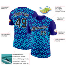Загрузить изображение в средство просмотра галереи, Custom Dark Purple Black-Lakes Blue 3D Esports Performance T-Shirt