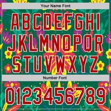 Charger l'image dans la galerie, Custom Kelly Green Red-White 3D Mexican Festival Flower Cinco de Mayo Authentic Baseball Jersey