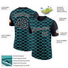 Laden Sie das Bild in den Galerie-Viewer, Custom Black Aqua-White 3D Esports Performance T-Shirt