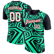 Load image into Gallery viewer, Custom Black Pea Green-Red 3D Esports Performance T-Shirt