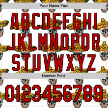 Load image into Gallery viewer, Custom White Red-Black 3D Mexican Festival Skull With Sombrero Cinco de Mayo Authentic Baseball Jersey