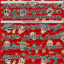 Laden Sie das Bild in den Galerie-Viewer, Custom Red Black-White 3D Mexican Festival Cactus Skull With Sombrero Cinco de Mayo Authentic Baseball Jersey