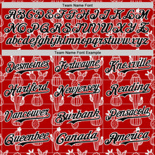 Laden Sie das Bild in den Galerie-Viewer, Custom Red Black-White 3D Mexican Cactus Authentic Baseball Jersey