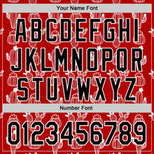 Laden Sie das Bild in den Galerie-Viewer, Custom Red Black-White 3D Mexican Cactus Authentic Baseball Jersey