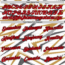 Laden Sie das Bild in den Galerie-Viewer, Custom White Fire Red Steel Gray Old Gold-Black 3D Esports Performance T-Shirt