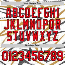 Laden Sie das Bild in den Galerie-Viewer, Custom White Fire Red Steel Gray Old Gold-Black 3D Esports Performance T-Shirt