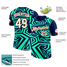 Laden Sie das Bild in den Galerie-Viewer, Custom Navy Pea Green-Orange 3D Esports Performance T-Shirt