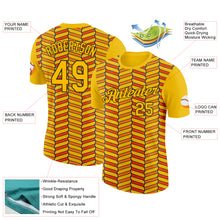 Laden Sie das Bild in den Galerie-Viewer, Custom Gold Orange US Navy Blue-Black 3D Esports Performance T-Shirt