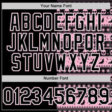 Laden Sie das Bild in den Galerie-Viewer, Custom Black Light Pink-White 3D Gothic Skull Authentic Baseball Jersey