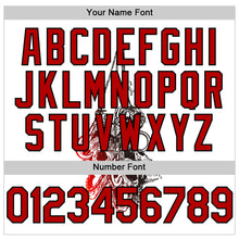 Laden Sie das Bild in den Galerie-Viewer, Custom White Red-Black 3D Skull Authentic Baseball Jersey