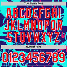 Laden Sie das Bild in den Galerie-Viewer, Custom Dark Purple Fire Red Ice Blue-Hot Pink 3D Esports Performance T-Shirt