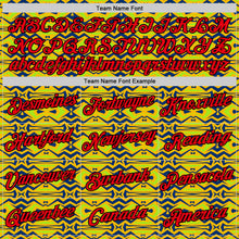 Laden Sie das Bild in den Galerie-Viewer, Custom Gold Fire Red US Navy Blue Aurora Green-Black 3D Esports Performance T-Shirt