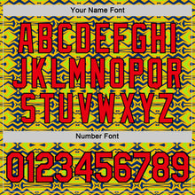 Laden Sie das Bild in den Galerie-Viewer, Custom Gold Fire Red US Navy Blue Aurora Green-Black 3D Esports Performance T-Shirt