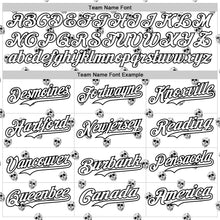 Laden Sie das Bild in den Galerie-Viewer, Custom White Black 3D Skull Authentic Baseball Jersey