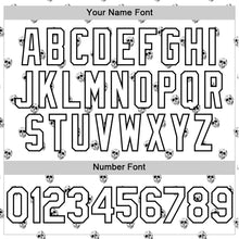 Laden Sie das Bild in den Galerie-Viewer, Custom White Black 3D Skull Authentic Baseball Jersey