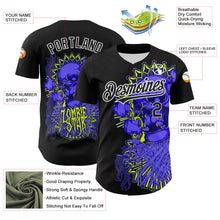 Laden Sie das Bild in den Galerie-Viewer, Custom Black White 3D Zombie Skull Authentic Baseball Jersey