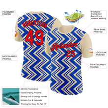 Charger l'image dans la galerie, Custom Cream Fire Red Thunder Blue-Black 3D Esports Performance T-Shirt