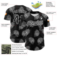 Load image into Gallery viewer, Custom Black White 3D Apache Skull Authentic Baseball Jersey