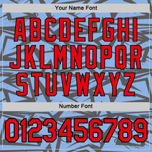 Laden Sie das Bild in den Galerie-Viewer, Custom Steel Gray Fire Red Light Blue-Black 3D Esports Performance T-Shirt