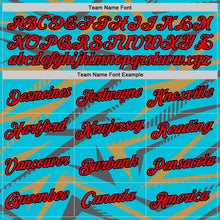 Laden Sie das Bild in den Galerie-Viewer, Custom Lakes Blue Fire Red Steel Gray Old Gold-Black 3D Esports Performance T-Shirt