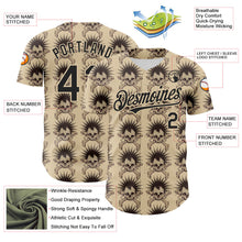 Laden Sie das Bild in den Galerie-Viewer, Custom City Cream Black 3D Skull Authentic Baseball Jersey