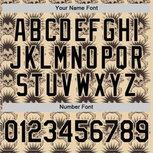 Laden Sie das Bild in den Galerie-Viewer, Custom City Cream Black 3D Skull Authentic Baseball Jersey