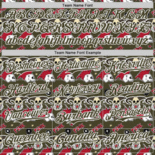 Laden Sie das Bild in den Galerie-Viewer, Custom Olive White 3D Punk Rock Skull Authentic Baseball Jersey