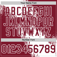 Load image into Gallery viewer, Custom White Crimson 3D Pattern Design Abstract Brush Stroke Authentic Baseball Jersey