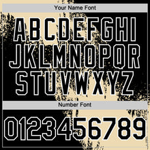 Load image into Gallery viewer, Custom Cream Black-White 3D Pattern Design Abstract Brush Stroke Authentic Baseball Jersey