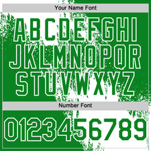 Load image into Gallery viewer, Custom White Grass Green 3D Pattern Design Abstract Brush Stroke Authentic Baseball Jersey