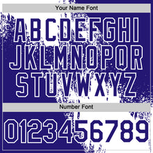 Load image into Gallery viewer, Custom White Dark Purple 3D Pattern Design Abstract Brush Stroke Authentic Baseball Jersey