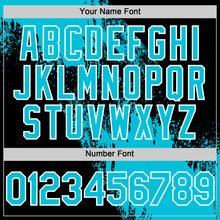 Load image into Gallery viewer, Custom Lakes Blue Black-White 3D Pattern Design Abstract Brush Stroke Authentic Baseball Jersey