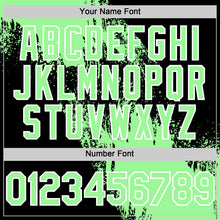 Load image into Gallery viewer, Custom Pea Green Black-White 3D Pattern Design Abstract Brush Stroke Authentic Baseball Jersey