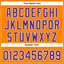 Load image into Gallery viewer, Custom Bay Orange Purple-White 3D Pattern Design Rave Psychedelic Neon Fluid Art Authentic Baseball Jersey